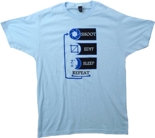 Shoot, Edit, Sleep, Repeat | Funny Photography Unisex Photographer Humor T-shirt