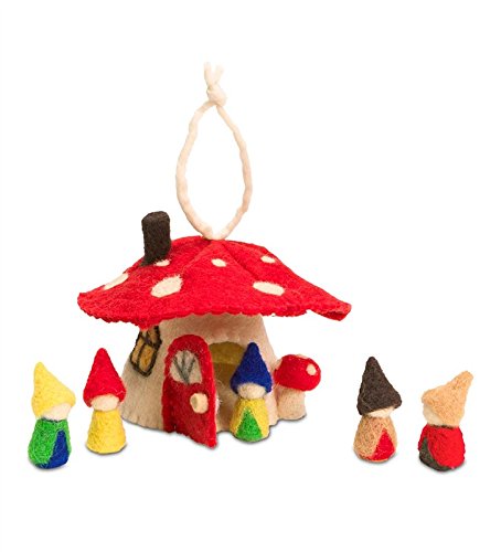 Mushroom House with Gnomes Play Set