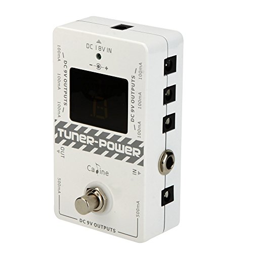 Caline CP-09　2-in-1 コンパクト　チューナー&パワーサプライ　 （トゥルーバイパス式） DC 9V　エレキギターエフェクトペダル　8絶縁出力　ギター対応【並行輸入品】 なにこれｗｗｗ　チューナーとパワーサプライが合体！？　変わり種パワーサプライ特集　