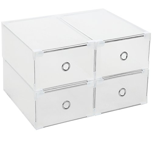 Algopix Similar Product 19 - CAHOME DIY Stackable Shoe Box Clear