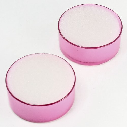 

Water & Wood 2pcs Plastic Case Clear Pink Office Supply Finger Wet Tool Dry Sponge