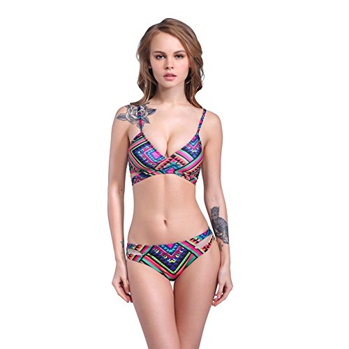 Polovi Women Swimwear Exotic Superfly Geometric Pattern Bikini Brazilian