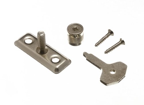 

WINDOW CASEMENT STAY LOCK PIN AND KEY EB BRASS PLATED + SCREWS ( pack of 100 )