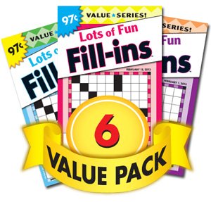 Favorite Fill-In Puzzles-6 Pack