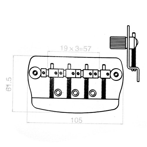 

4pcs BS-19 Black Bass Guitar Bridge for Music MAN Style Guitar