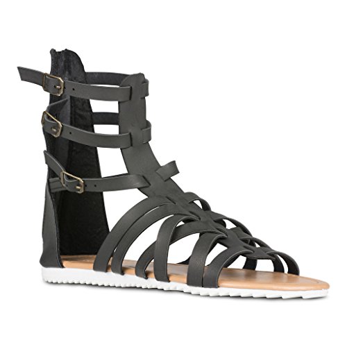 Twisted Women's Viola Gladiator Strap Sandal with Razor Sole