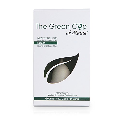 Green Cup of Maine - Proudly Made in Maine USA Menstrual Cup Healthcare Grade Silicone FDA Registered Healthier Alternative to Tampons Worlds best Menstrual Cup Period! Size 1 (Light to Normal Flow)