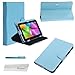 Foxnovo 3-en-1 universelle pliante PU Flip Case Stand Kit de caches pour 7 pouces Tablet PC (bleu ciel)