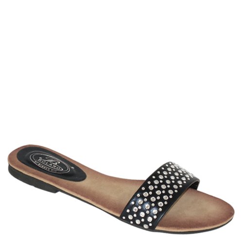 Brand New Lady Studded Strap Slide Sandals