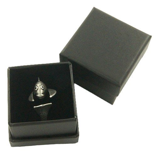 

Koi Fish Adjustable Animal Wrap Ring Vintage Silver Tone