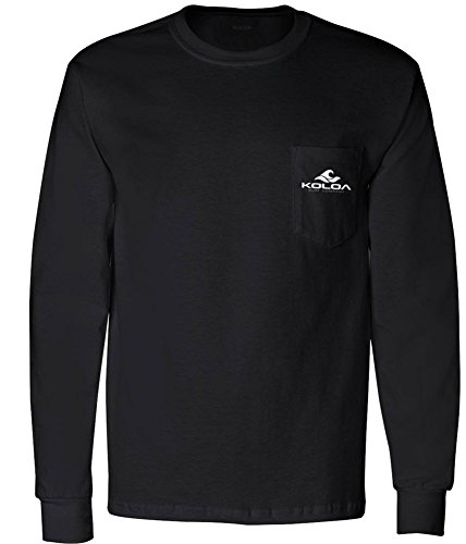Koloa Surf Classic Wave Long Sleeve Pocket Tee's - Heavy Cotton T-Shirts S-5XL