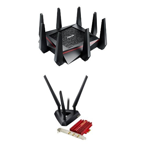 ASUS-RT-AC5300-Wireless-AC5300-Tri-Band-Gigabit-Router-AiProtection-with-Trend-Micro-for-Complete-Network-Security-ASUS-Dual-Band-Wireless-AC1900-PCI-E-Adapter-PCE-AC68