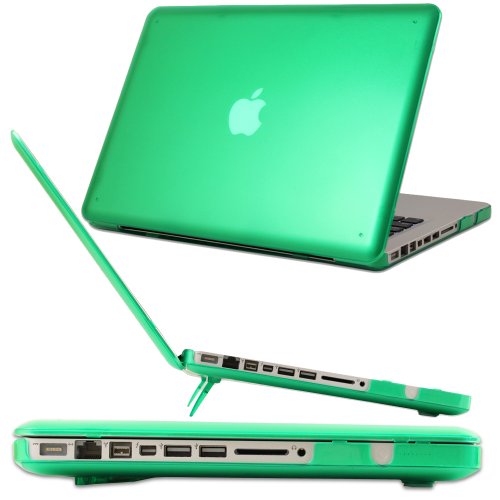iPearl mCover Hard Shell Case with FREE keyboard cover for Model A1278 13-inch Regular display Aluminum Unibody MacBook Pro -  (13.3-inch diagonal screen, GREEN Keyboard)