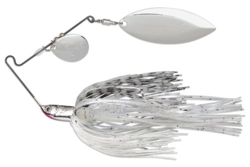 Terminator T1 Spinnerbait-Colorado/Willow, Nickel/Nickel Blade (Silver Shad, 3/8-Ounce)