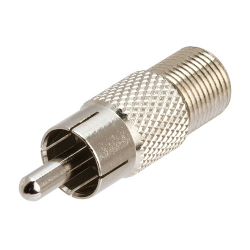 Coaxial Adapter, F Female / RCA Male (Style 1)