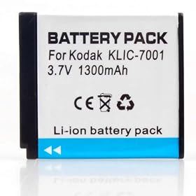 Kodak KLIC-7001/BenQ DLi-213 Replacement Lithium-Ion Battery (1000 mAh) for camera