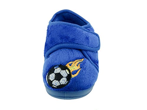 Toddler Boys Sports Embroidered Plush Slippers
