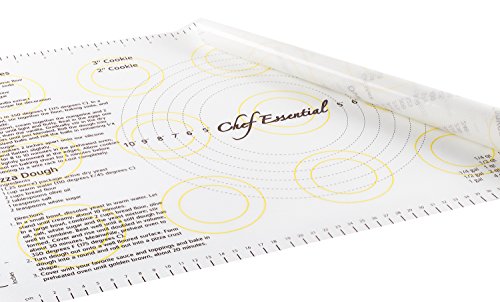 Silicone Pastry Mat Extra Large with Measurements and Recipes, 14.9 x 23.3