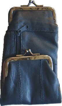 Blue Lamb Skin Cigarette Case with Pouch an Lighter Case