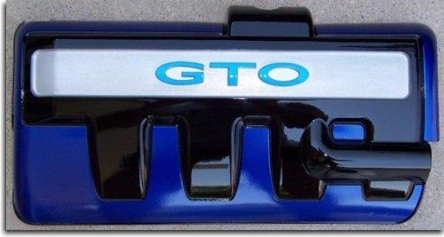 Fuel Rail Cover Lettering Overlay Decal - 2004-2006 Pontiac GTO - (Color: Gloss Red)