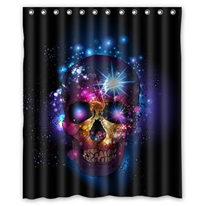 CozyBath Sugar Skull Waterproof Polyester Fabric