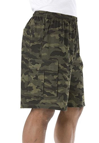Kingsize Men's Big & Tall Jersey Cargo Shorts