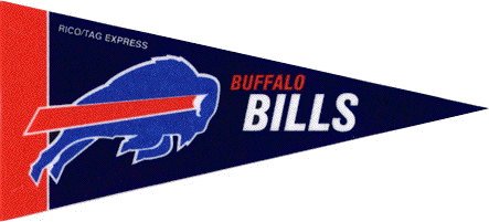 NFL Mini Buffalo Bills Pennant, (2-Pack)