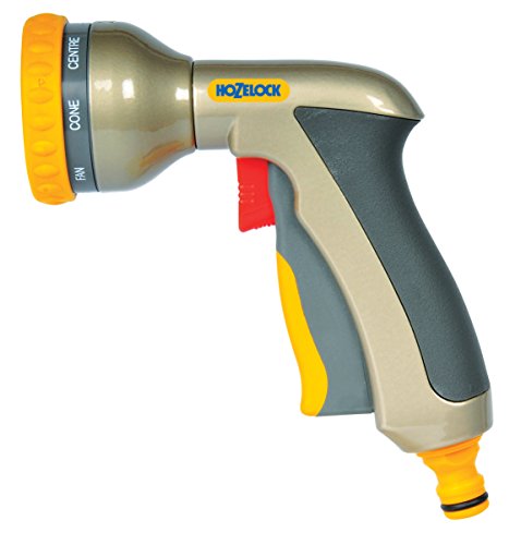 Hozelock 06426910 Spritzpistole aus Metall mit Brausekopf, 8 Funktionen