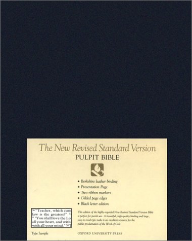 The New Revised Standard Version Pulpit Bible by Oxford University Press