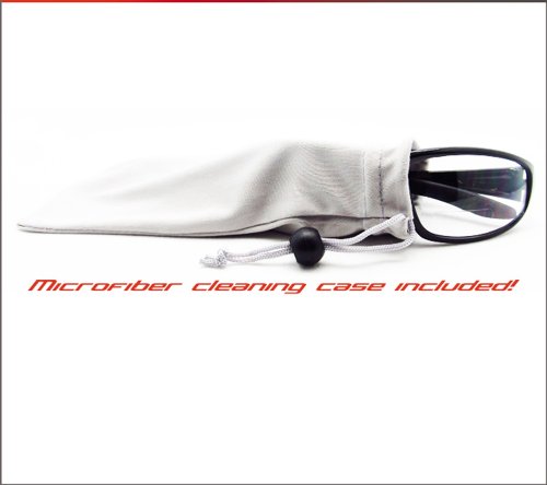 

Clear Bifocal Glasses 3.00 For Men and Women, Full Wraparound Frame, Safety Z87.1 Polycarbonate Lenses, Free Microfiber Cleaning Case. Puma/CL/30