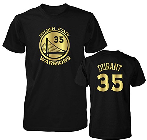 Tcamp Golden State Warriors Gold Print Kevin Durant Shirt Men's T-Shirt