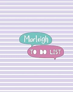 Marleigh To Do List: 100 Sheet 8x10 inches for Checklist, Planners, To-Do, Memo, Notes, Checkboxes and Initial name on Matte Pastel Seamless Cover , Marleigh To Do List