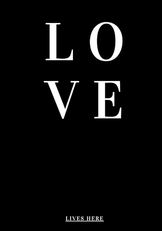 LOVE LIVES HERE: Decorative Book for Coffee Table, Bookshelf, End Table, Console Table, Designer Books for Interior Decoration Text also on Spine by Luxury Art House