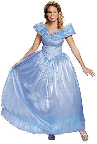 Disguise Women's Cinderella Movie Ultra Prestige Adult Costume, Blue, Medium