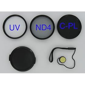 Bower 58MM Digital Hi Resolution UV Cpl ND4 Filter Set f/ Digital and Video Cameras - Bower VFK58C