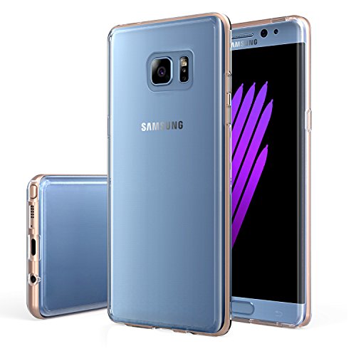 Galaxy Note 7 Case - MoKo Advanced Halo Series Scratch-proof Back Cover with TPU Cushion Technology Corners + Clear Panel for Samsung Galaxy Note 7 5.7 Inch 2016 Release, Crystal Clear