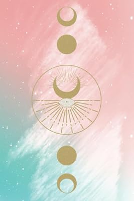 Tarot Journal Daily One Card Draw: Tarot Diary For Recording & Interpreting Readings - 200 Page Fill In Sketchbook - Blue Fading Into Pink With Gold Design Variant
