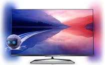 Philips 47PFL6008K/12 119 cm (47 Zoll) Ambilight 3D-LED-Backlight-Fernseher, EEK A++ (Full HD, 500Hz PMR, DVB-T/C/S2, CI+, Smart TV, WiFi) dunkles silber