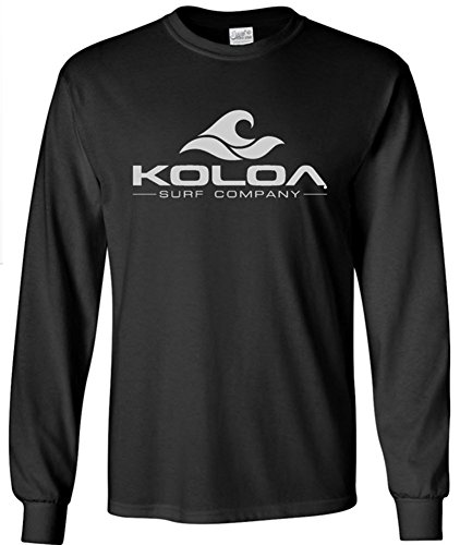Koloa Surf. Wave Logo Long Sleeve Heavy Cotton T-Shirts in Regular, Big and Tall