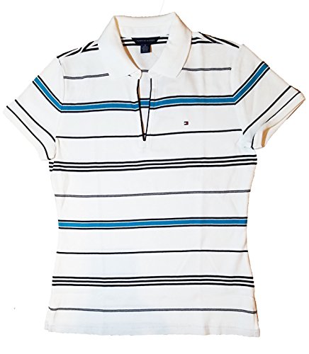 Tommy Hilfiger Womens Buttonless Logo Polo Shirt