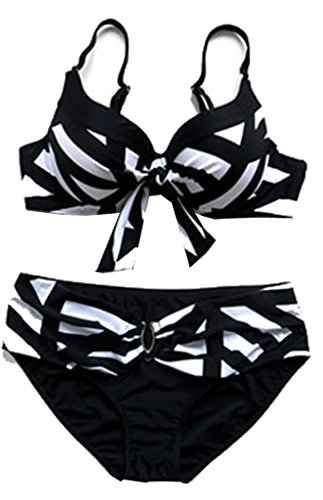 

WenVen Sexy Women Girl Lady Streak Swimsuit Swimwear Padded Bikini Hotspring