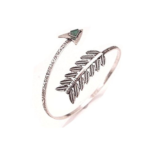 Binmer(TM)Women Swirl Spiral Armband Arm Cuff Armlet Upper Stone Bangle Bracelet Armband