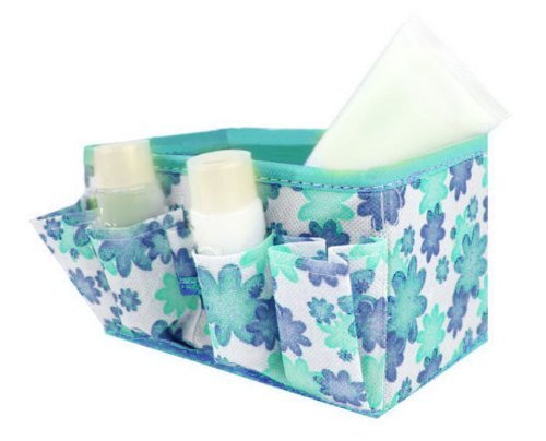 Pooqdo Newest Makeup Cosmetic Storage Box Bag Bright Organiser Foldable Makeup Stationary Container