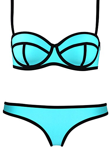 Imilan Push up Neoprene Diving Suit Bright Bling Bikini Set Swimsuit Swimwear