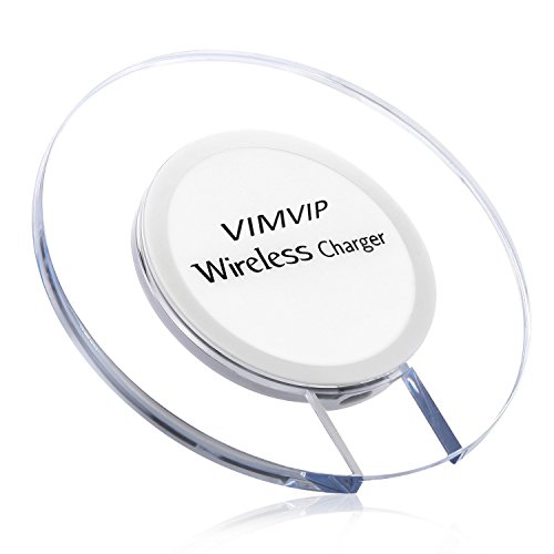 Wireless Charger,VIMVIP® Ultra-Slim Qi Wireless Charging Pad for Samsung Galaxy S7/ S7 Edge / S6 Edge Plus / Note 5 and Other Qi-Enabled Devices-With Fast Cable (White)