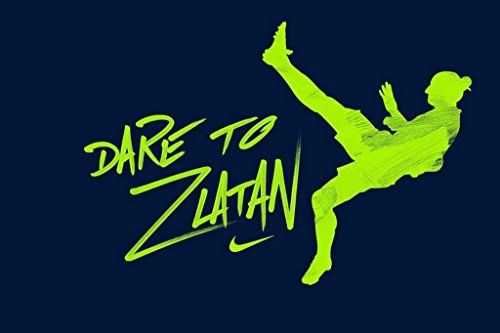 Zlatan Ibrahimovic Football Soccer Stars Spun Silk Fabric Cloth Wall Poster Print (36x24inch 90x60cm)