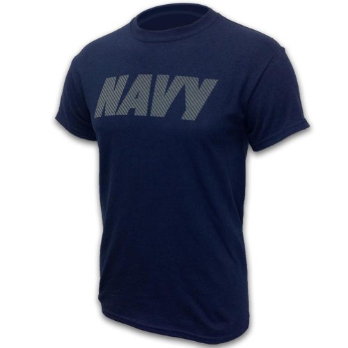 Armed Forces Gear Men's Navy Military Reflective PT Shirt