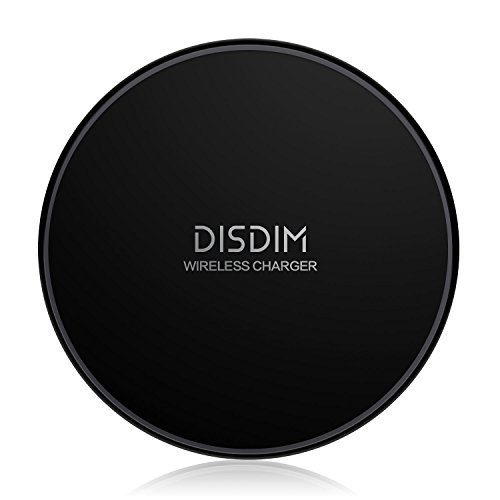 Intelligent Wireless Charger, DISDIM Ultra-Thin Qi Wireless Charging Pad for Samsung S7 / S7 Edge, Galaxy Note 5, Galaxy S6/S6 Edge/Edge+,Nexus 7 / 6 / 5 and All Qi-Enabled Devices (Black)