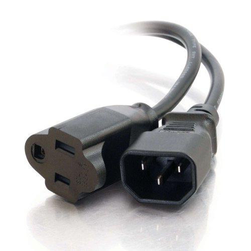 C2G / Cables to Go 03147 18 AWG Monitor Power Adapter Cable, Black (1 Feet/0.30 Meters)