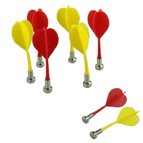 Voberry Set of 6 Bullseye Target Game Plastic Wing Magnetic Darts Needle Eyesight Practice